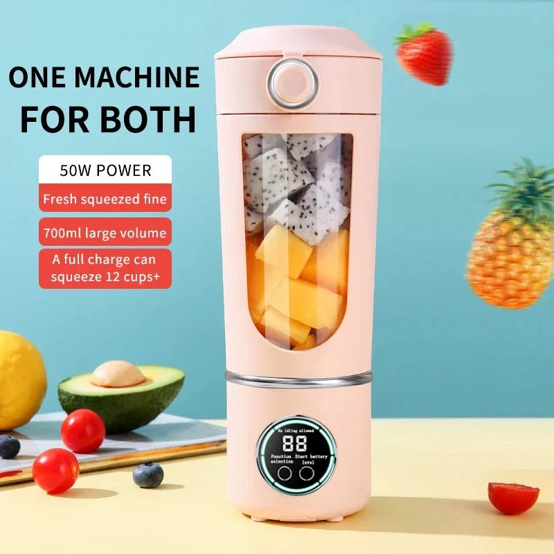 Showlu Smart General portable USB blender juicer bottle with a sleek design and blending blades visible inside.