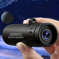 Showlu Fashion Store 2000X25 HD monocular telescope showing compact, portable design ideal for hunting, travel, concerts, and fishing.