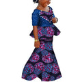African Dashiki print cotton kids dress by SHOWLU FASHION STORE, featuring vibrant colorful summer clothing for children.