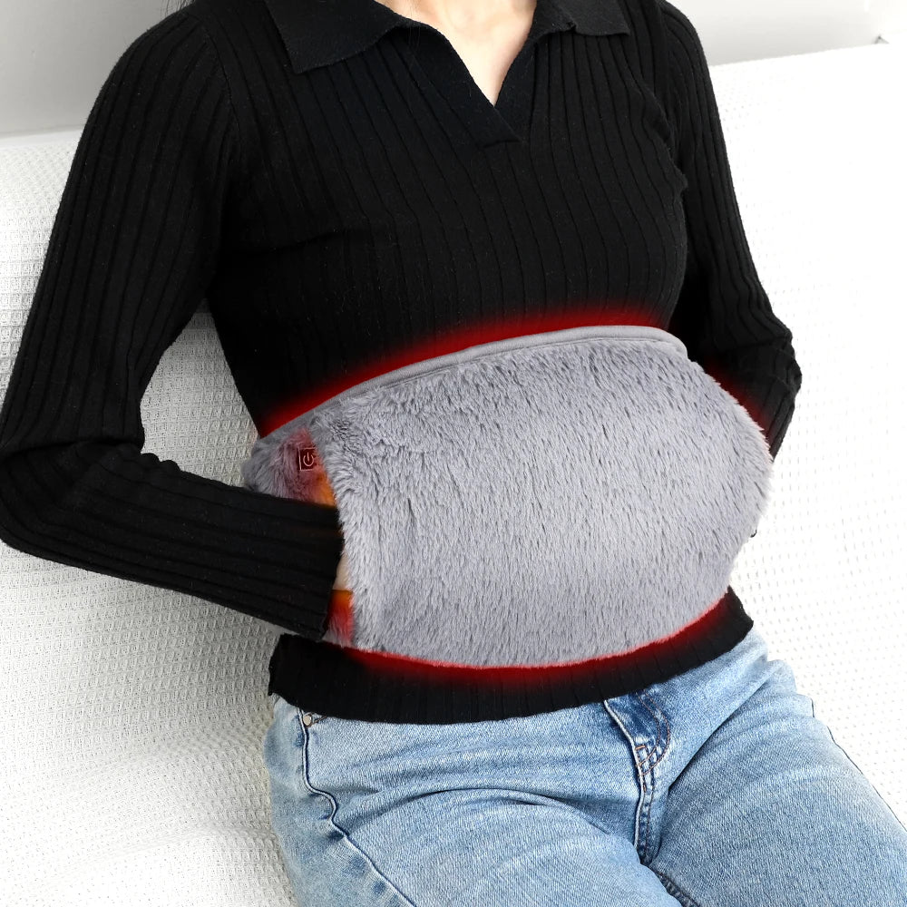 Showlu Smart General USB electric heating waist belt with graphene warm pad, adjustable for comfortable waist heat therapy.