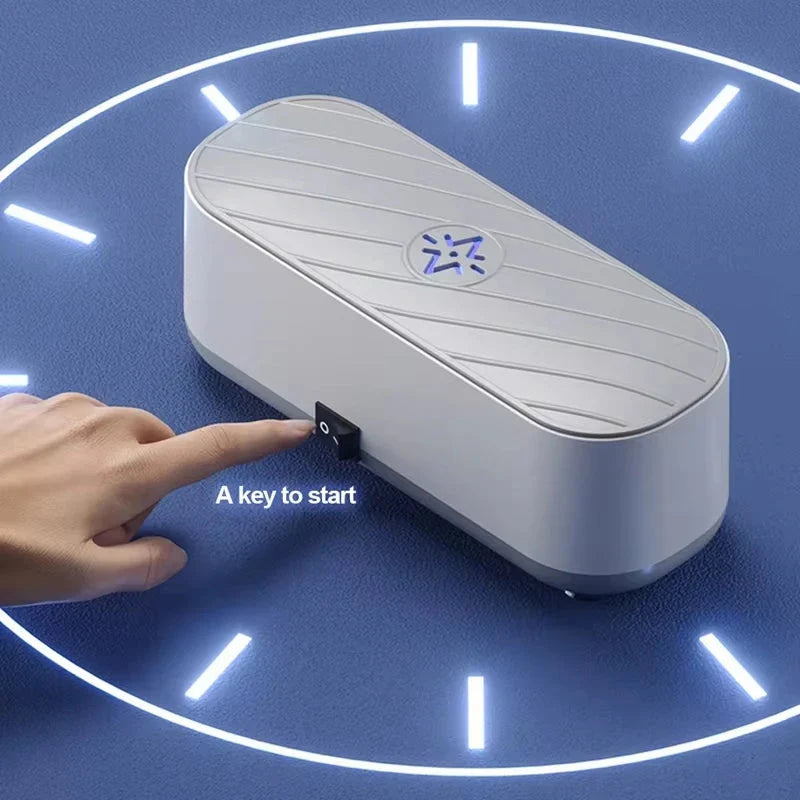 Ultrasonic jewelry cleaner by Showlu, 45000Hz high-frequency wash machine for cleaning rings, necklaces, and earrings.