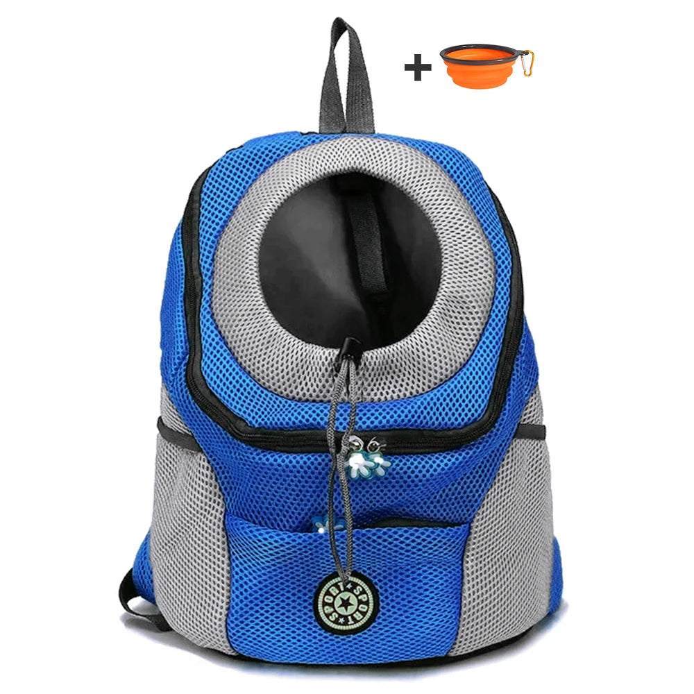 Showlu breathable mesh pet carrier backpack for small dogs and cats, featuring adjustable straps and ventilation for comfort.