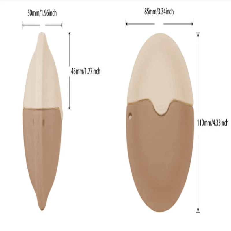 Refillable silicone suncream roller applicator in oval shape with stitching design, ideal for travel skincare and cosmetic applications