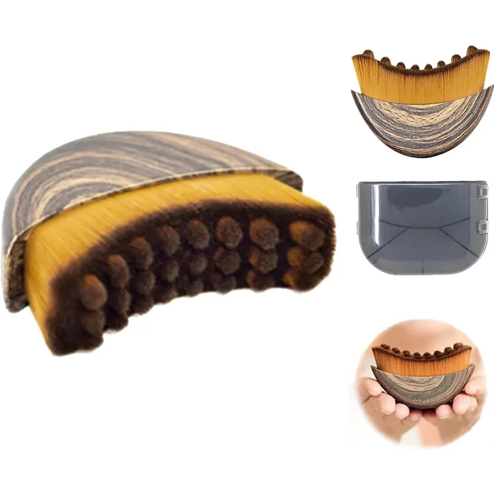 Lymphatic contour face brush by Stone's Store with soft bristles for facial massage and lymphatic drainage.