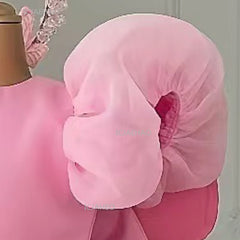 Party Dress with Wings Cute Tutu Fairy Costume Pink Children Girls Short Kids First Birthday Celebration Princess Pageant Gown