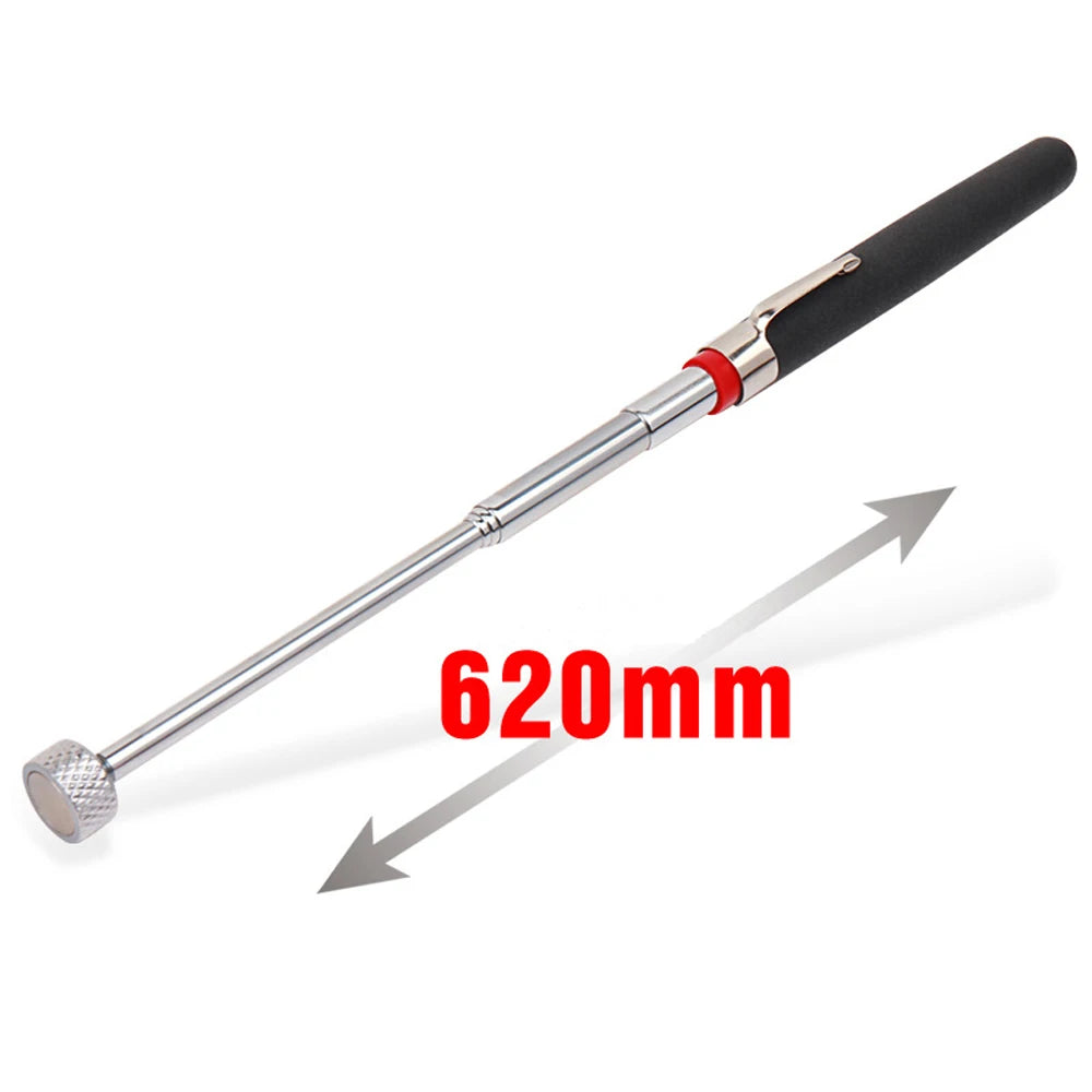 Showlu Smart General telescopic magnetic pickup tool with LED light, featuring extendable metal arm and built-in bright LED for easy retrieval