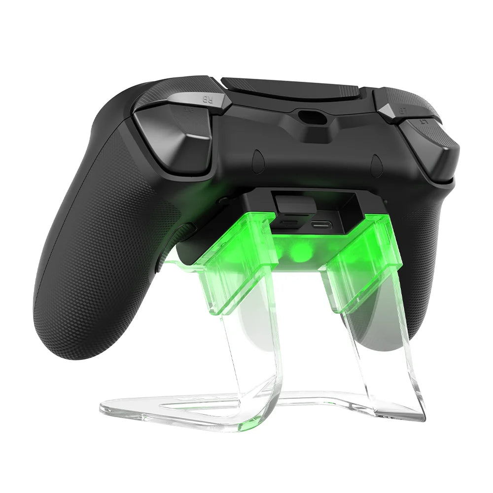 Showlu Smart General GameSir RGB controller charging dock stand with LED lighting and sleek design for gaming controllers.