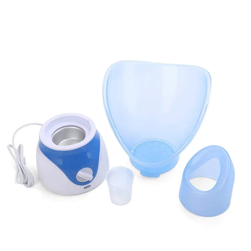 Showlu Smart General facial steamer with hot and cold spray for face moisturizing, compact device with adjustable settings.
