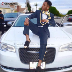 Classic Men Suit Sets Formal Activities Tailor-made Slim Fit Outfits  Wedding Elegant Groomsman Costumes Blazer Pants 2 Pieces