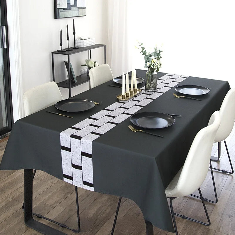 Nordic simplicity rectangular tablecloth by Showlu Fashion Store, ideal for dining tables and party decorations in stylish design.