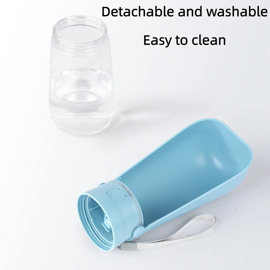 Portable Showlu Fashion collapsible dog water bottle and travel cup for pets, easy to carry during outdoor walks and trips.