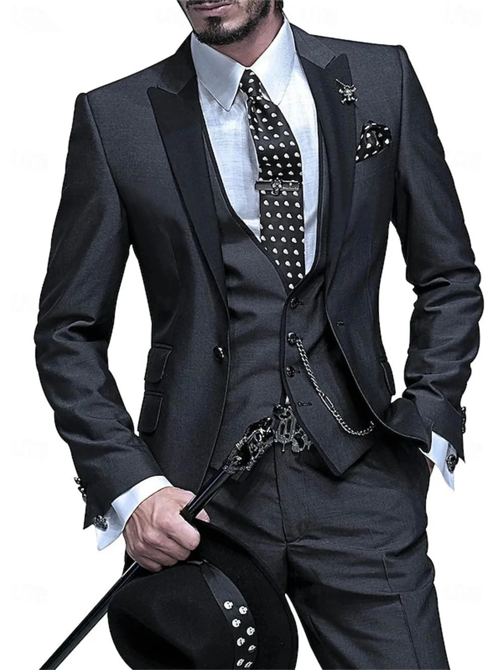 Tailor Made Elegant Men's Suit 3 Pieces Set Casual Western-style Men Suit  Business Attire For Male Suit (Jacket + Pants + Vest)