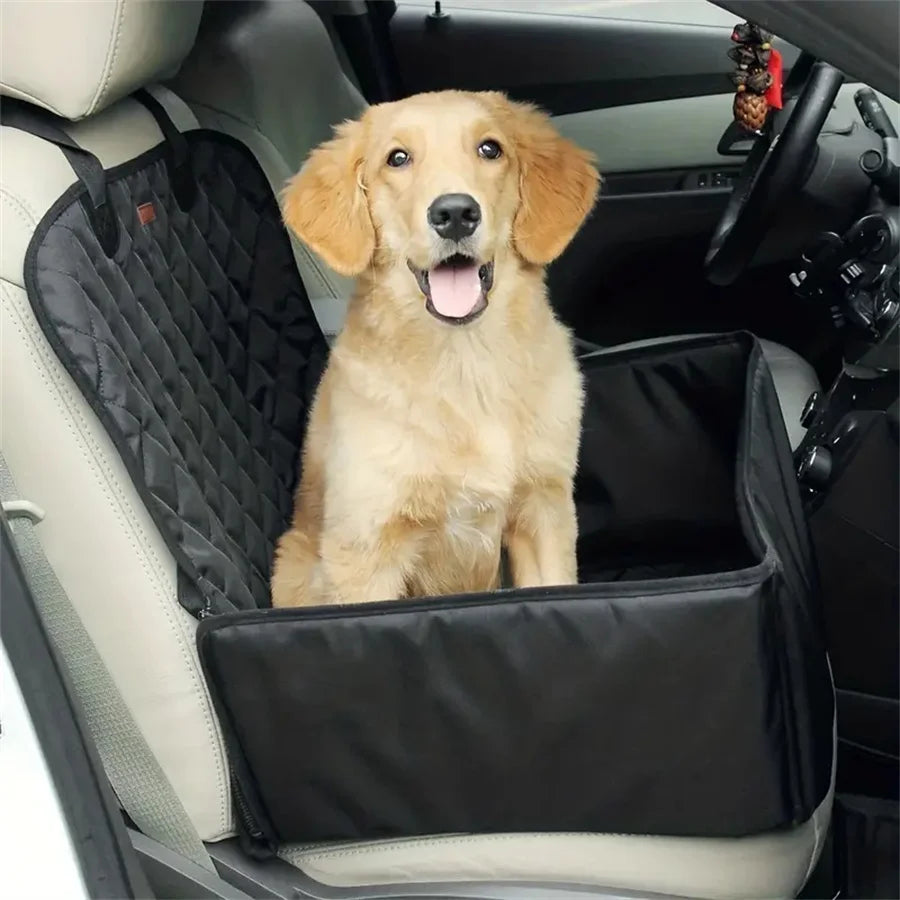Showlu Quilted Waterproof Dog Car Seat Cover with anti-slip fabric, designed to protect car seats during travel with pets.