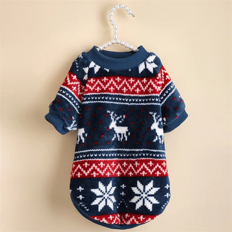 XLeiPet National Style dog hoodie, warm retro winter pet sweater with cozy fabric, designed for small dogs.
