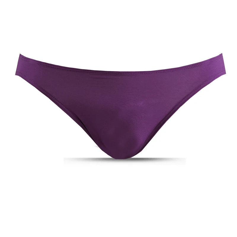 Showlu Men's modal briefs with low waist design, U-convex stretch underwear, comfortable and sexy fit.
