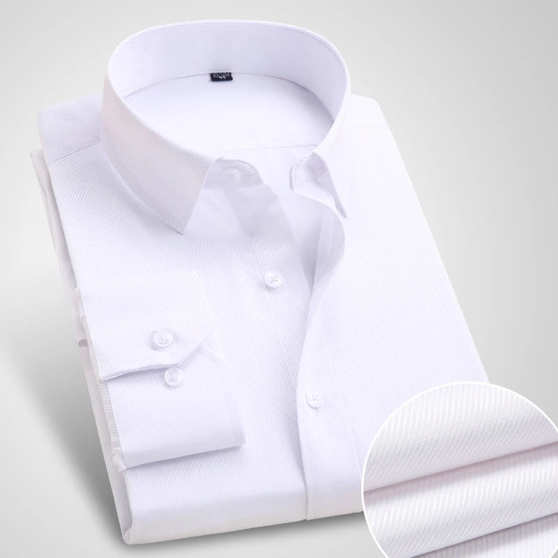 Payel men's slim-fit cotton blend long sleeve dress shirt, stylish business top with a modern fit and classic collar.