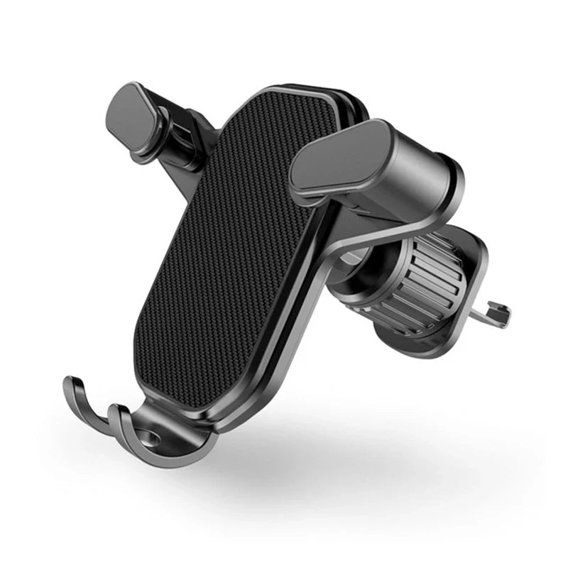 SHOWLU FASHION STORE gravity car phone holder with 360° air vent hook mount, securely grips smartphones in vehicles.