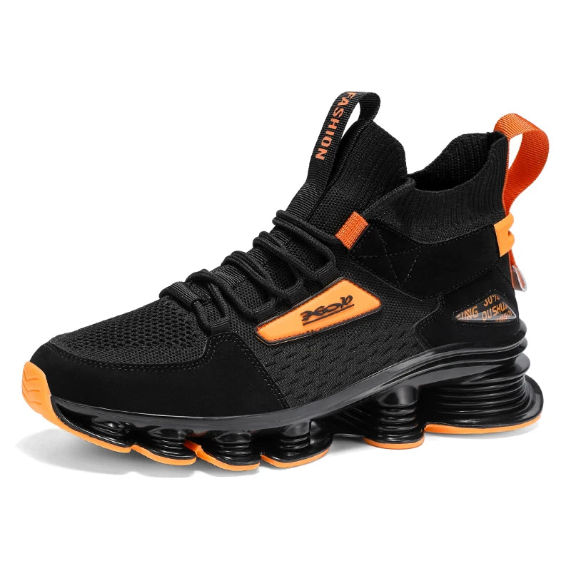 Men's breathable running shoes with air mesh uppers and buffer sports sole, Showlu Fashion's NOIEFOSC athletic footwear.