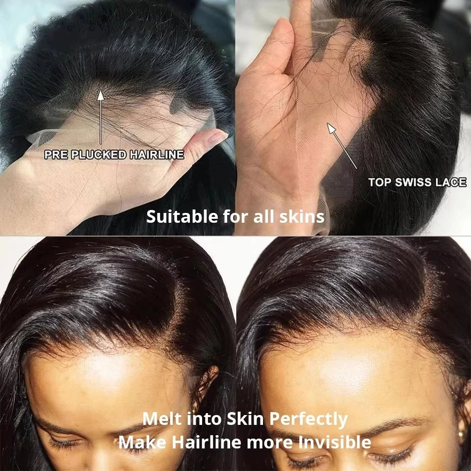 Body Wave Human Hair Wigs For Black Women 40 Inch Lace Front Human Hair Wig Brazilian Pre Plucked 13x4 13x6 Hd Lace Frontal Wig