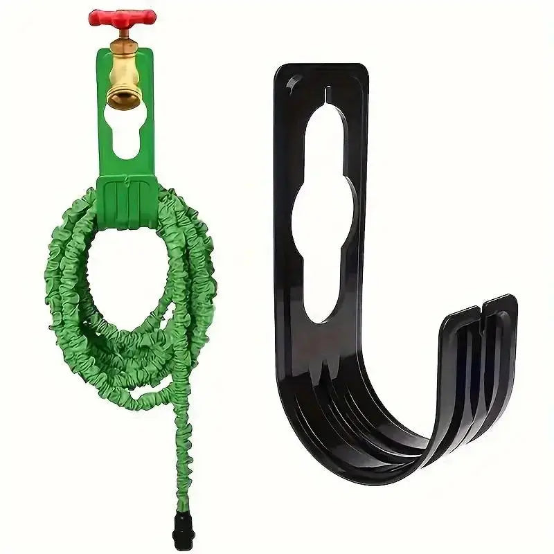 Showlu Smart General wall-mounted hose holder with durable metal construction and secure mounting for organized garden storage.
