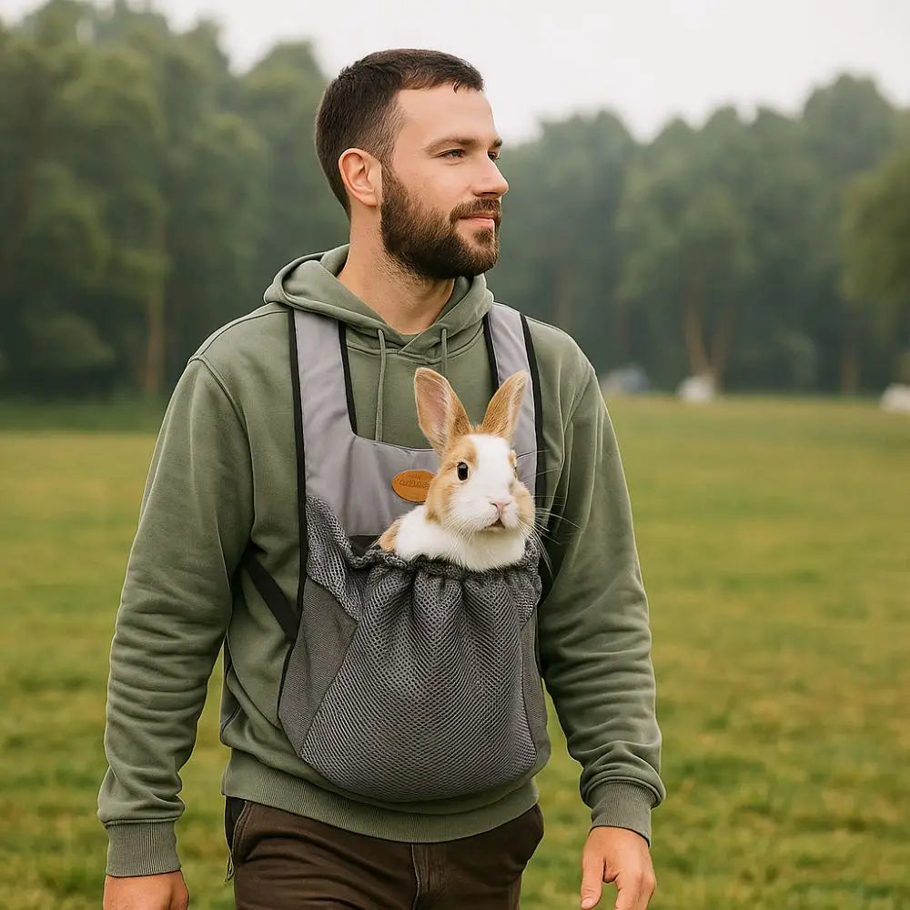 Showlu Portable Pet Travel Backpack made of breathable polyester, designed for comfortable dog transportation.
