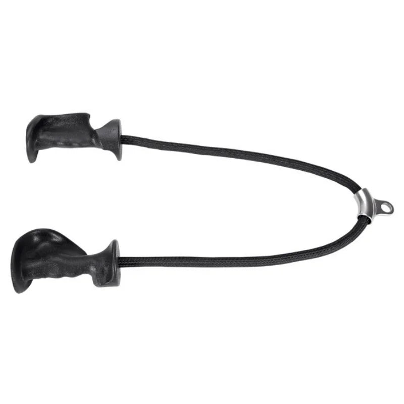 Showlu Fashion Store tricep rope with ergonomic handles for cable machine pulley, showing the sturdy cable and comfortable grip.