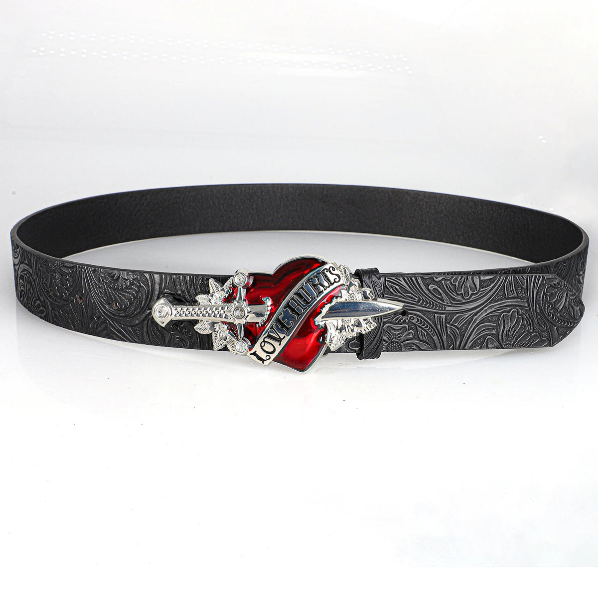 Retro men's bohemian style belt with personalized punk rock design, suitable for jeans, dresses, and casual wear.