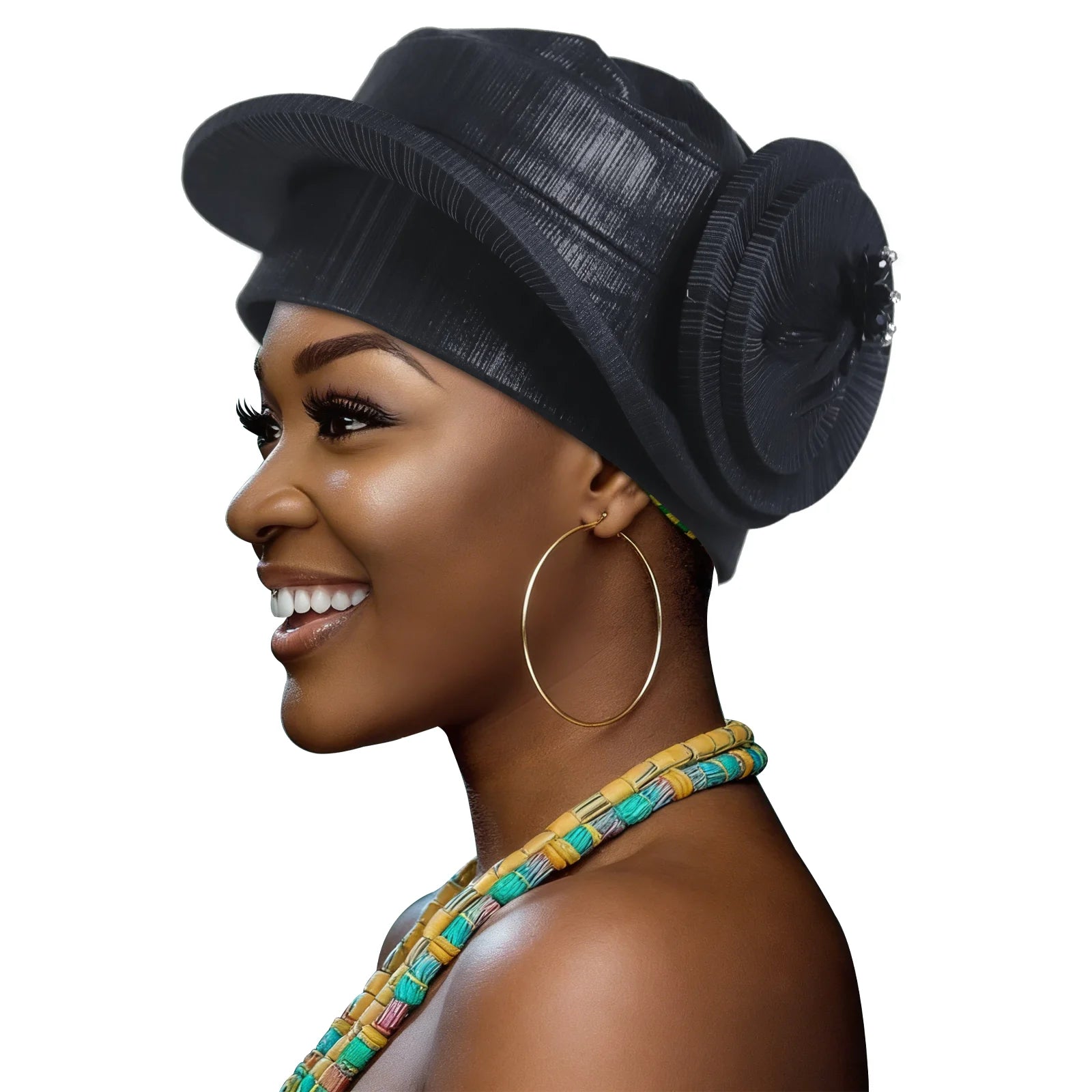 Elegant Nigerian headtie from Showlu Smart General, featuring a stylish 2026 auto gele design for any occasion.