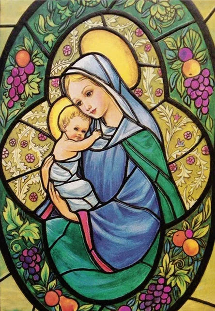 Jesus religious 5D diamond painting kit by Showlu Fashion Store featuring full resin embroidery and vibrant diamond details.