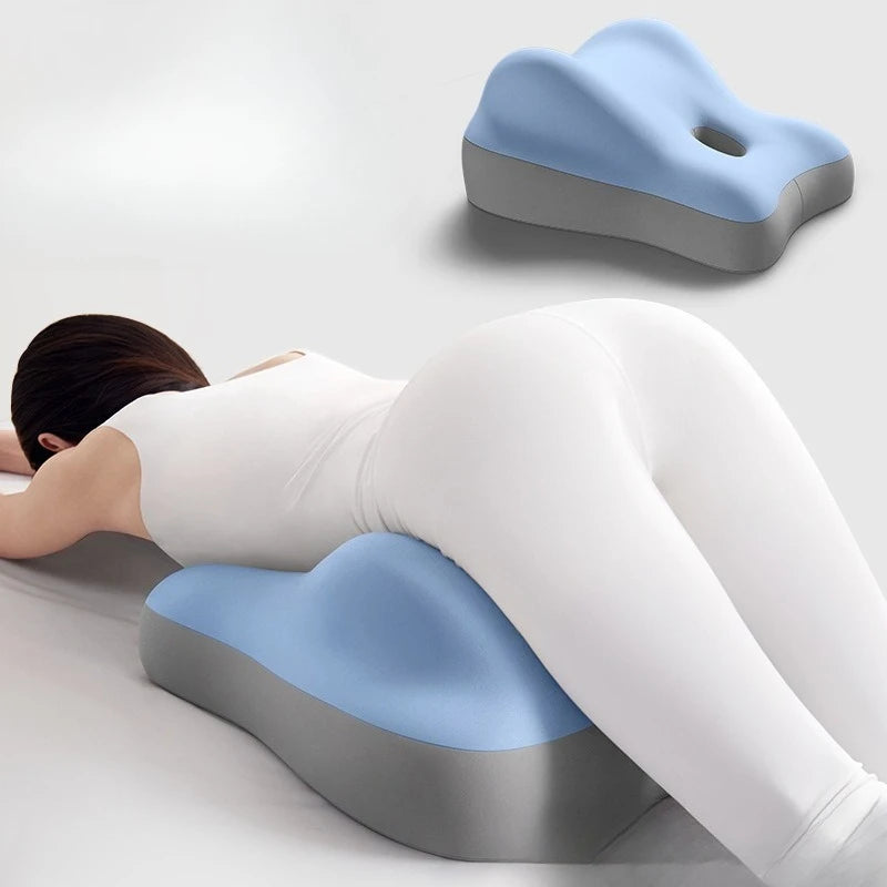Showlu Memory Foam Ergonomic Bed Pillow with cotton cover, wedge waist cushion for improved sleep support and comfort.