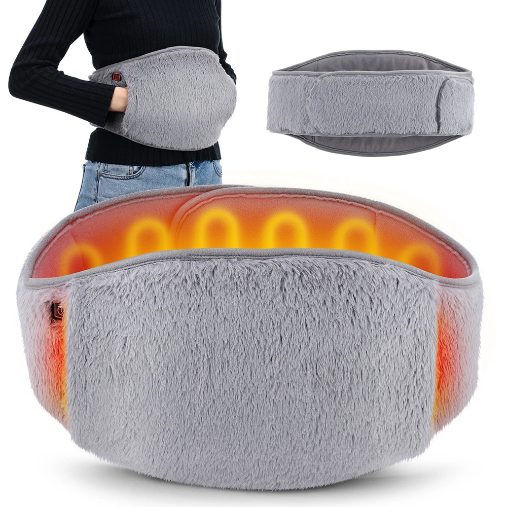 Showlu Smart General USB electric heating waist belt with adjustable fit and graphene warming pad for targeted warmth and comfort.