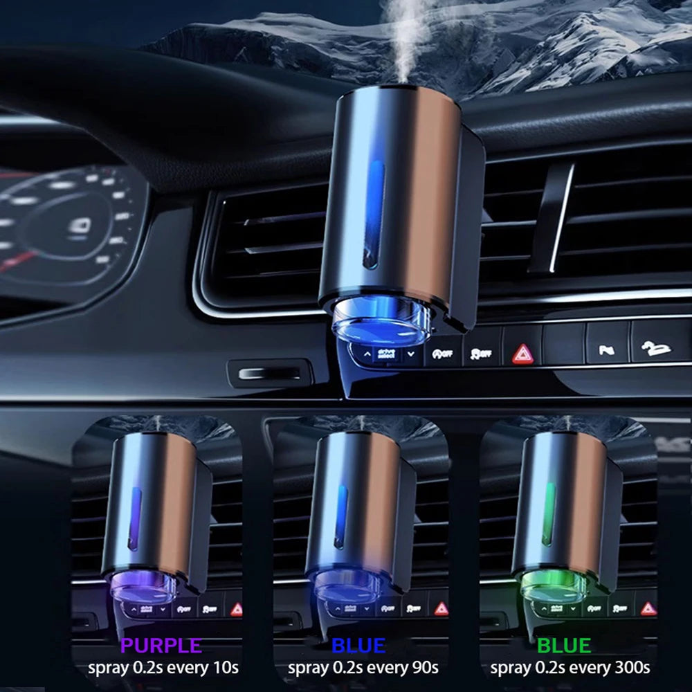 Showlu Smart General car aromatherapy diffuser with sleek design, emitting aromatic mist for a refreshing driving experience.