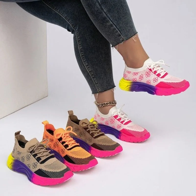 AJZS Women's slip-on athletic training sneakers by SHOWLU FASHION STORE, breathable PU shoes with sporty design and comfortable fit.