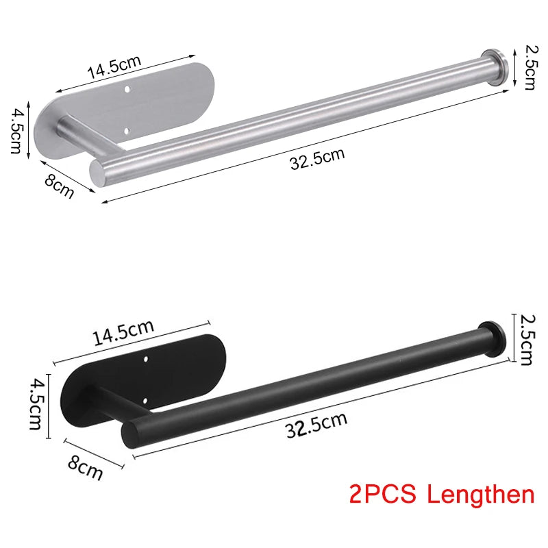 Wall mounted paper towel holder by Showlu Smart General, showcasing a sleek metal design mounted on a kitchen wall.