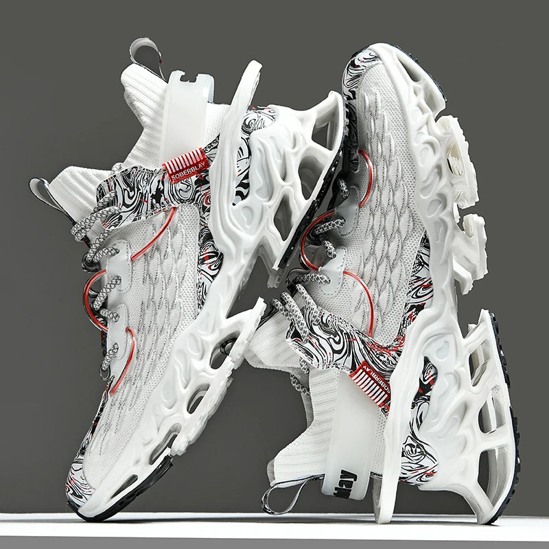 Men's casual sneakers by Showlu Fashion featuring breathable fabric, stylish loafers, running shoes, and luxury trainers.