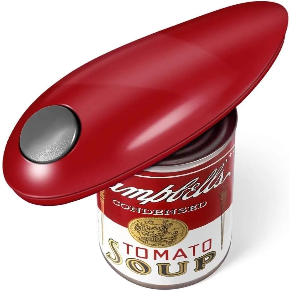 Electric can opener by Showlu Fashion Store with one-touch operation, ideal for elderly and arthritis-friendly kitchen gadgets.