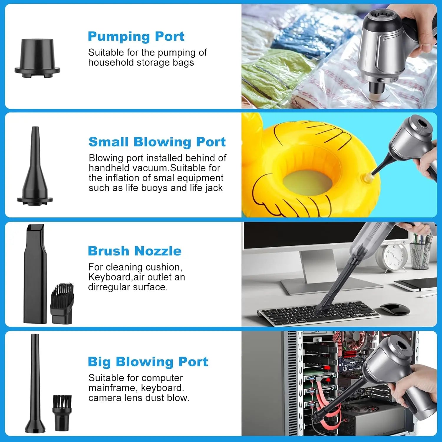 SHOWLU 95000PA cordless car vacuum cleaner with 3-in-1 handheld design, portable and lightweight for easy car cleaning.