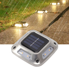 8 LED Solar Ground Light Waterproof IP65 Warm Garden Lamp