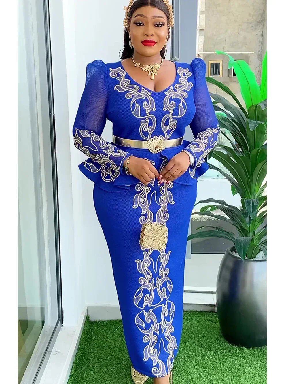 2025 Elegant African Dresses for Women New Africa Clothing Plus Size Wedding Party Long Dress Dashiki Ankara Outfits Robe