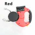 Showlu Double Dog Leash with 3m retractable dual ropes and LED flashlight, designed for walking two dogs comfortably.