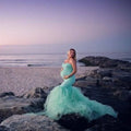 Wheat&Turtle Lace Maternity Gown by SHOWLU FASHION STORE, short sleeve maxi dress with lace details for maternity photography.