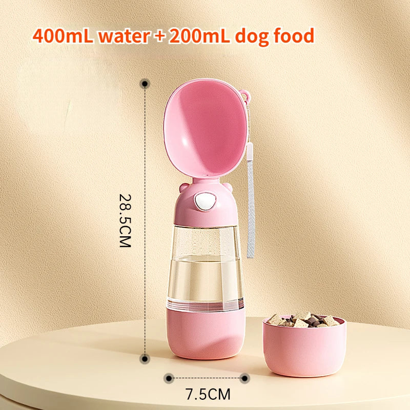 Portable Showlu Fashion Dog Water Dispenser with travel bowl, multi-functional pet hydration accessory for travel and outdoor use