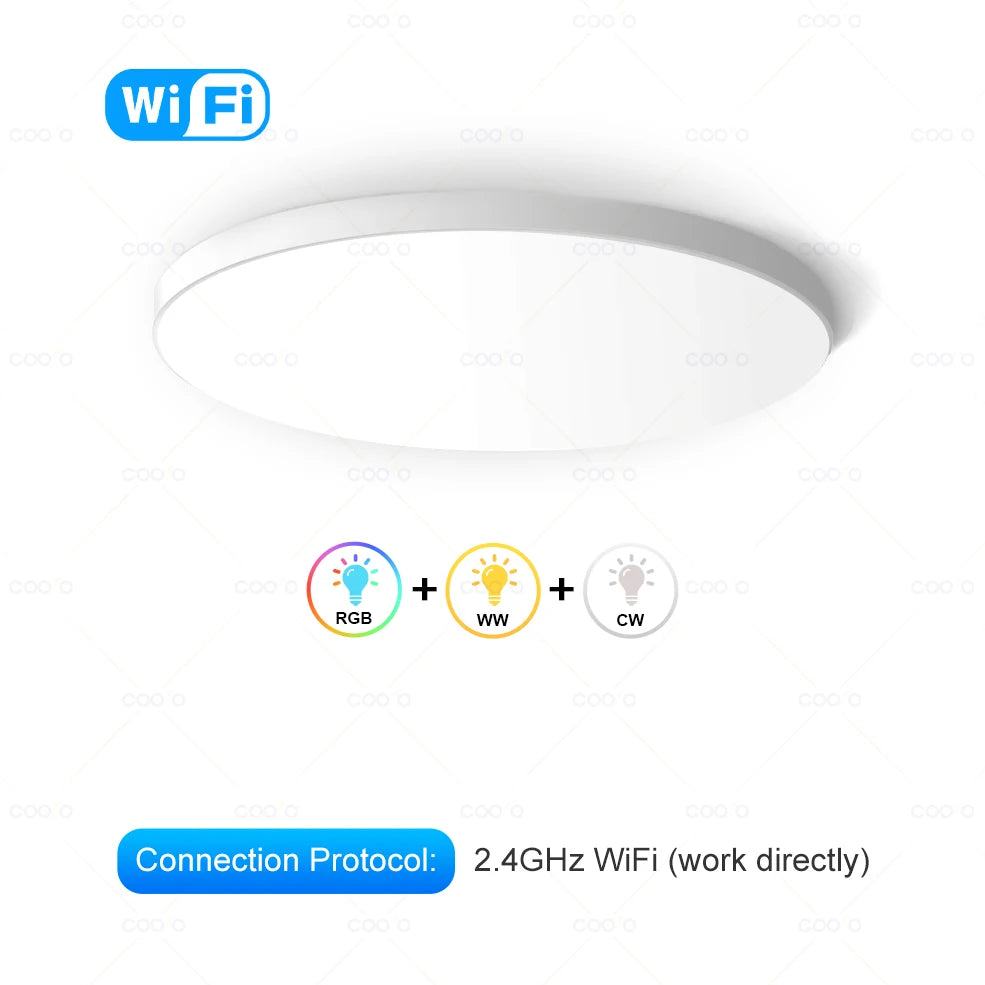 Showlu Smart General LED Smart Ceiling Panel installed in a modern office ceiling with bright, even lighting.