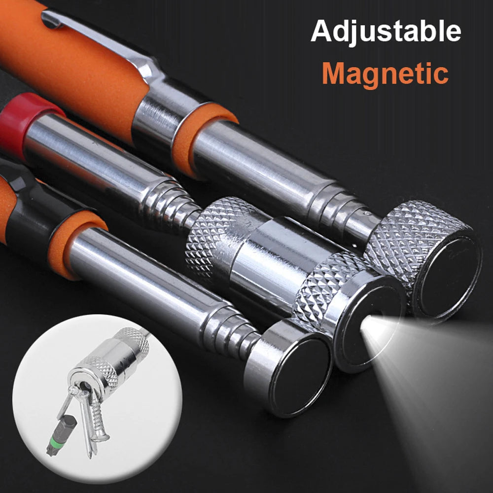 Showlu Smart General telescopic magnetic pickup tool with LED light, extending handle and magnetic tip for retrieving metal objects.