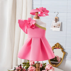 Prowow Fashionable Baby Summer Dresses Sleeveless Big Flower Ruffles Princess Party Dress For Girls Toddler Kids Clothes 2025