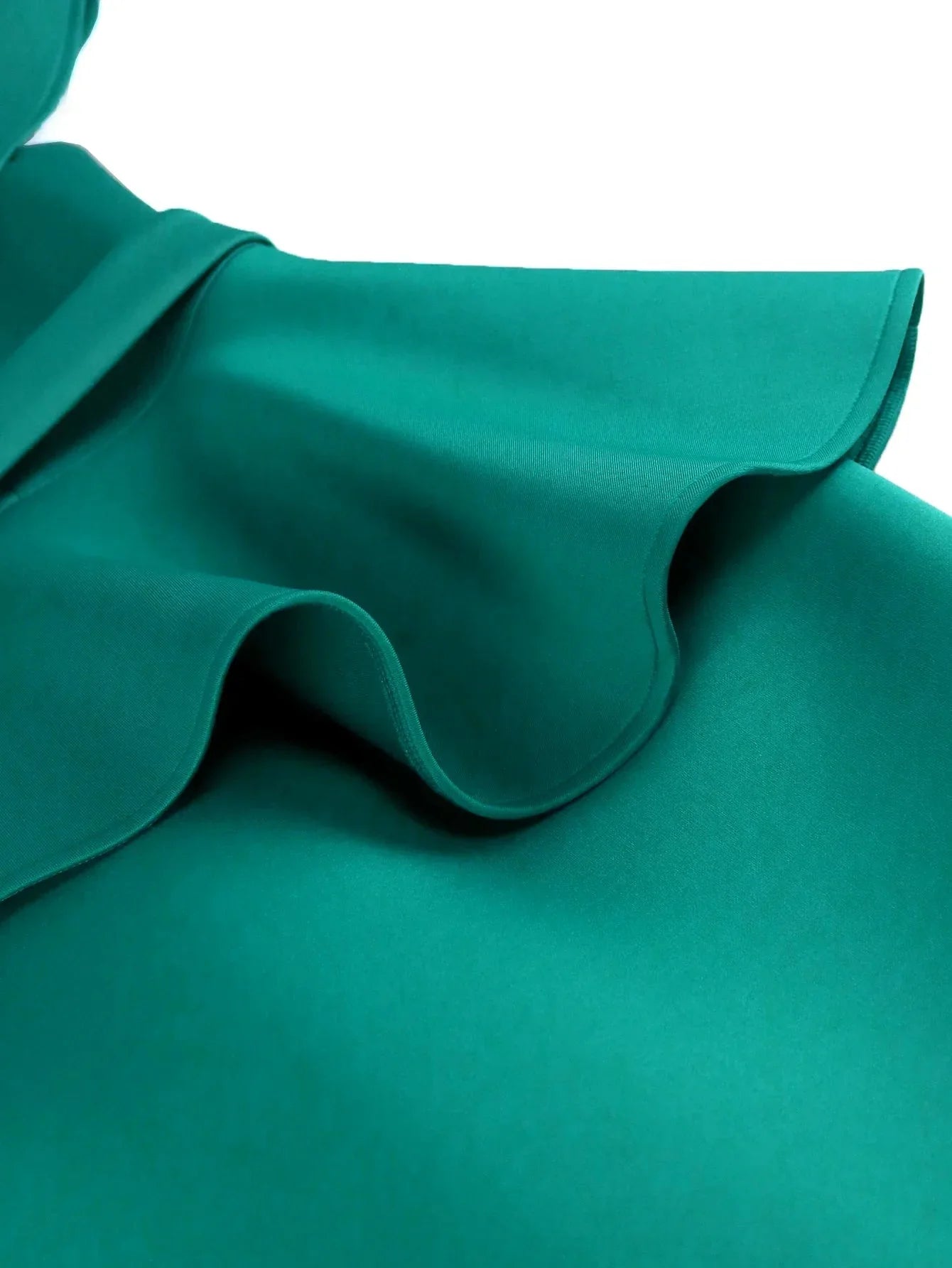 Elegant green cape sleeve sheath evening dress with appliques by SHOWLU FASHION STORE, featuring intricate detailing and sophisticated style.