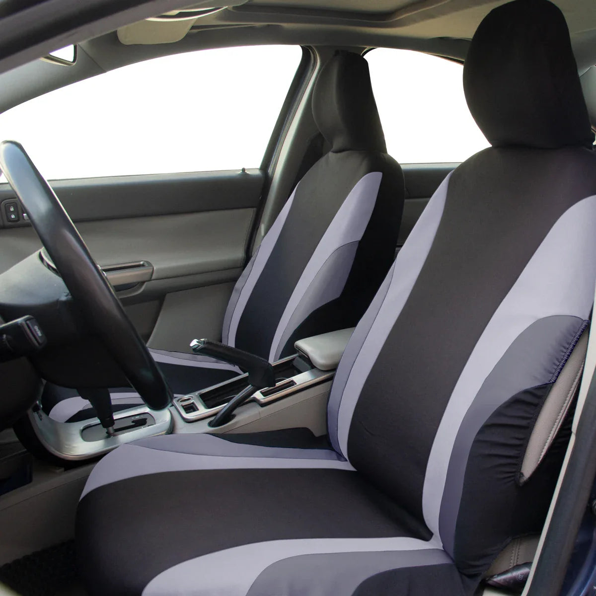 Showlu universal polyester car seat covers 9-piece full set protectors, featuring durable, fitted seat covers for vehicle seats