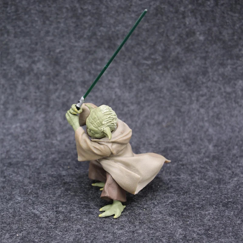 Mandalorian Master Yoda action figure by Bandai, 10cm PVC model from Star Wars, detailed figure with iconic character features