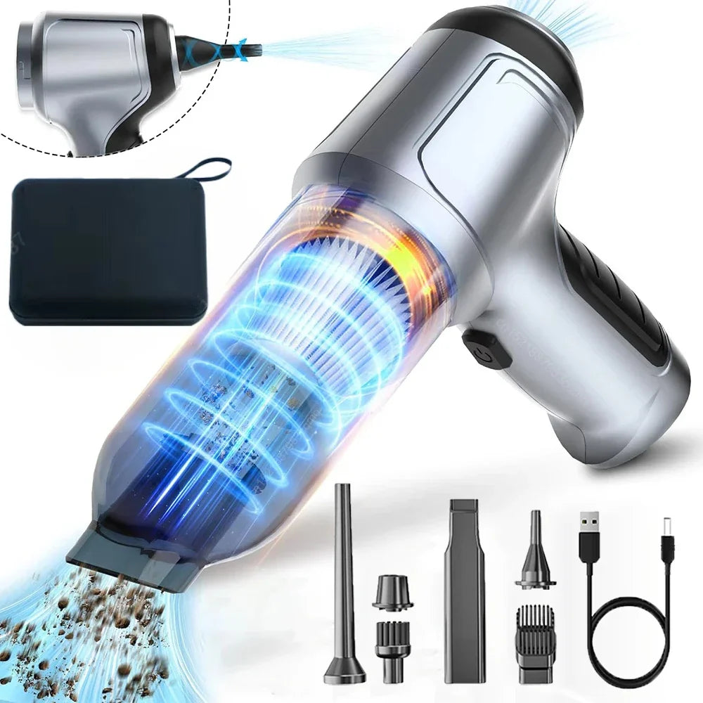 SHOWLU FASHION STORE SUITU handheld wireless car vacuum cleaner with mini brushless motor, portable and easy to use for vehicle cleaning.