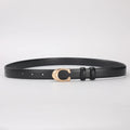 Women's fashionable belt with a C-shaped smooth buckle, double-sided design, suitable as a stylish gift for mothers.